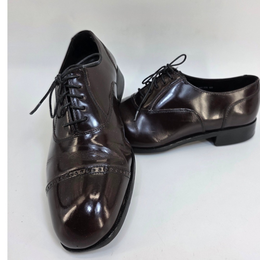 Florsheim Lexington‎ Burgundy Cap Toe Oxford Mens 9 3E Dress Shoes 17067-05